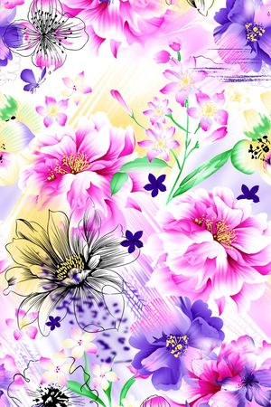 花花世界印花花型图片
