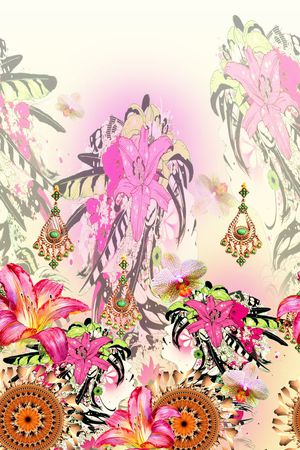 花卉印花花型图片