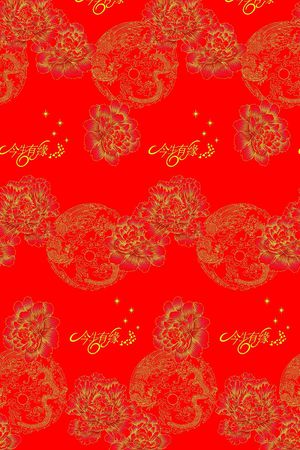 喜庆印花花型图片