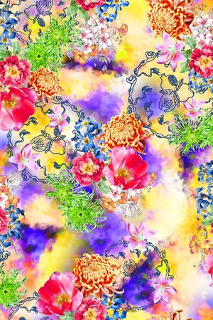 花卉印花花型图片