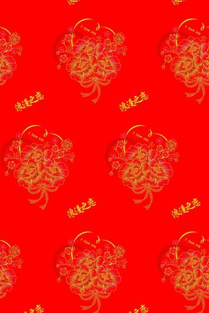 喜庆印花花型图片