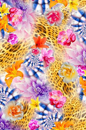 花卉印花花型图片