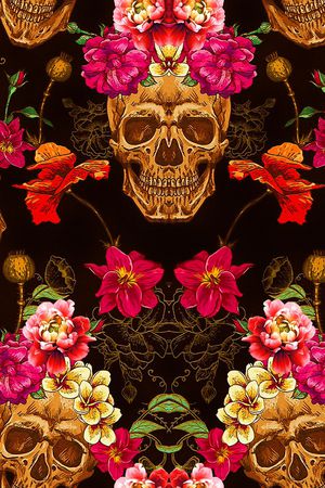 骷髅印花花型图片