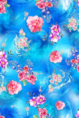 水波印花花型图片