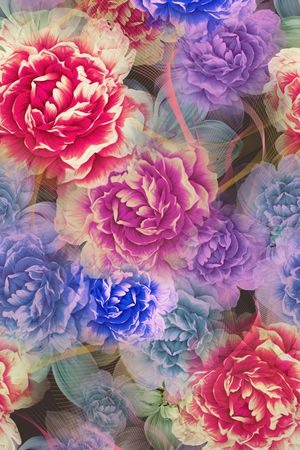 花卉印花花型图片
