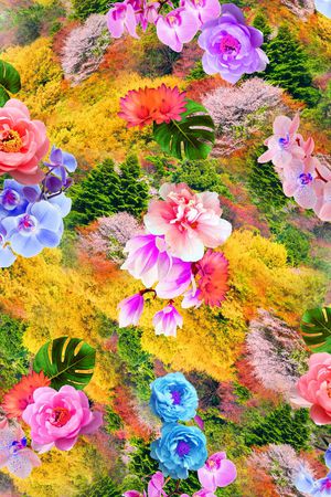花卉印花花型图片