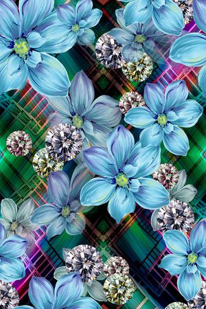 花卉印花花型图片