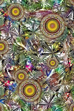 抽象印花花型图片