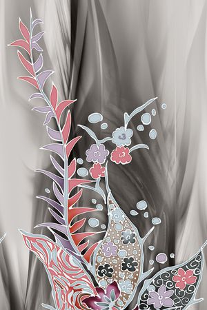 佩斯利定位印花花型图片