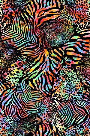 动物纹印花花型图片