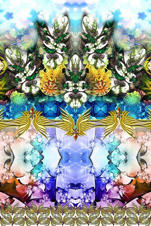3D立体图案印花花型图片