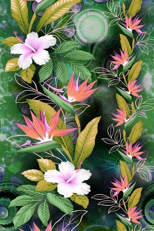 花卉印花花型图片