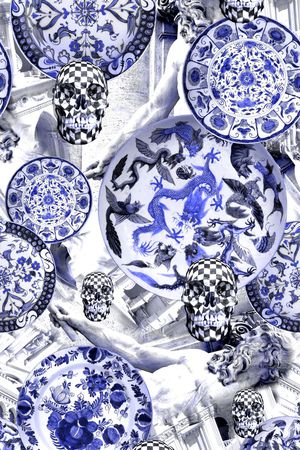 雕塑印花花型图片