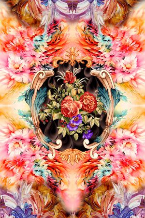 60*120cm\300dpi\tiff印花花型图片