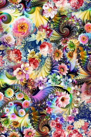 螺旋花印花花型图片