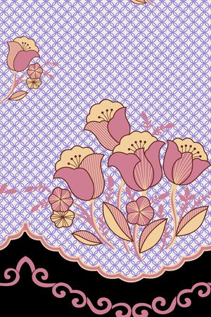 中国风印花花型图片