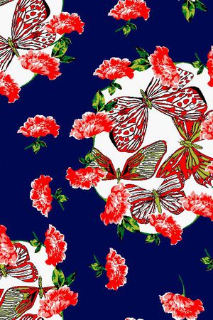 鸡冠花印花花型图片