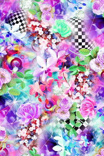 390703-色彩时空穿越花卉