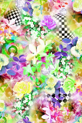 390706-色彩时空穿越花卉