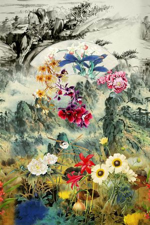 风景印花花型图片