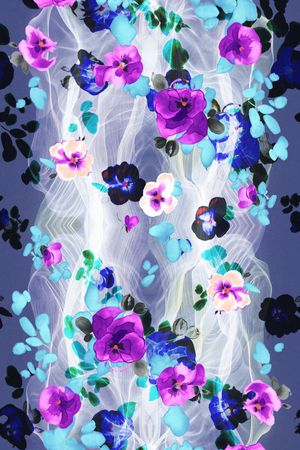 水彩印花花型图片