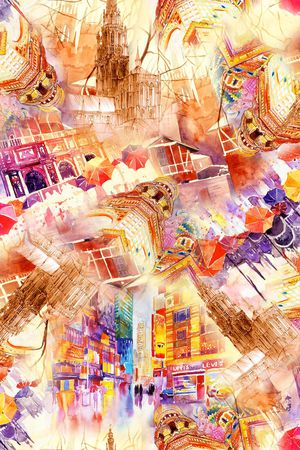 插画印花花型图片