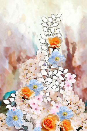 田园印花花型图片