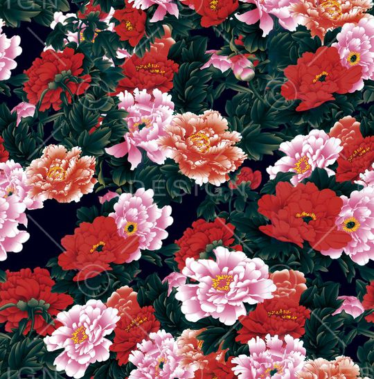 花卉印花花型图片