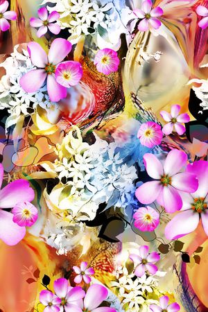 田园印花花型图片