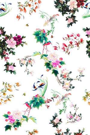 中国风印花花型图片