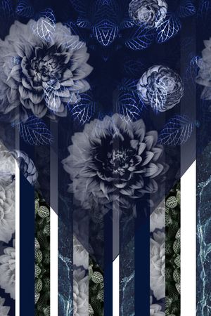 藏青印花花型图片