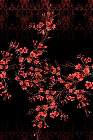 花卉印花花型图片