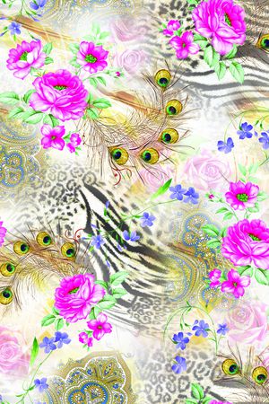 数码印花花型图片