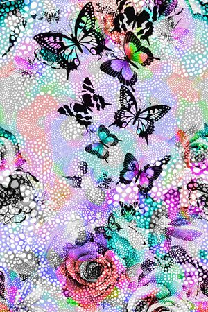 豹点印花花型图片