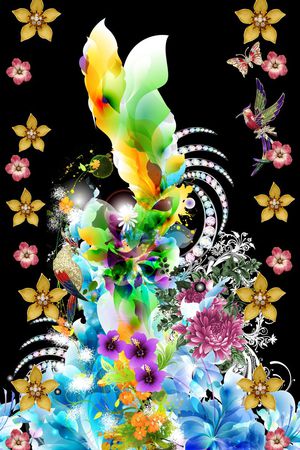 休闲印花花型图片