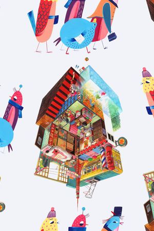 插画印花花型图片