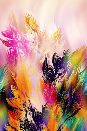抽象印花花型图片