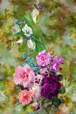 花卉印花花型图片