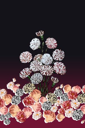 欧式花印花花型图片