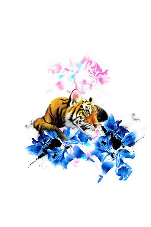 抽象印花花型图片
