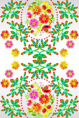 彩绘欧式花纹印花花型图片