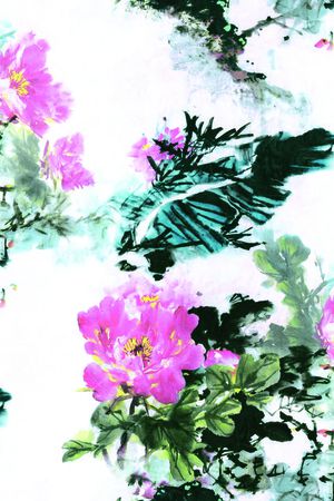 水墨印花花型图片
