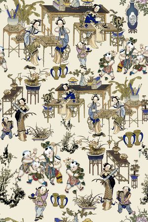 中国风印花花型图片