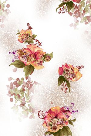 田园印花花型图片