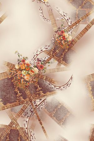 欧式时装印花花型图片
