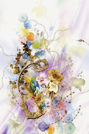 朦胧梦幻印花花型图片