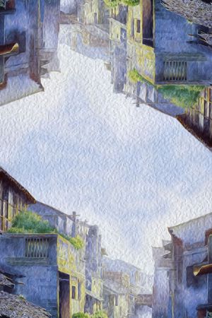 长丝巾印花花型图片