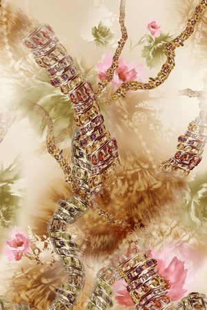 宝石手镯印花花型图片