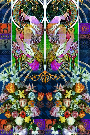 插画印花花型图片