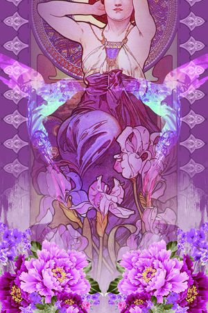 欧式插画印花花型图片